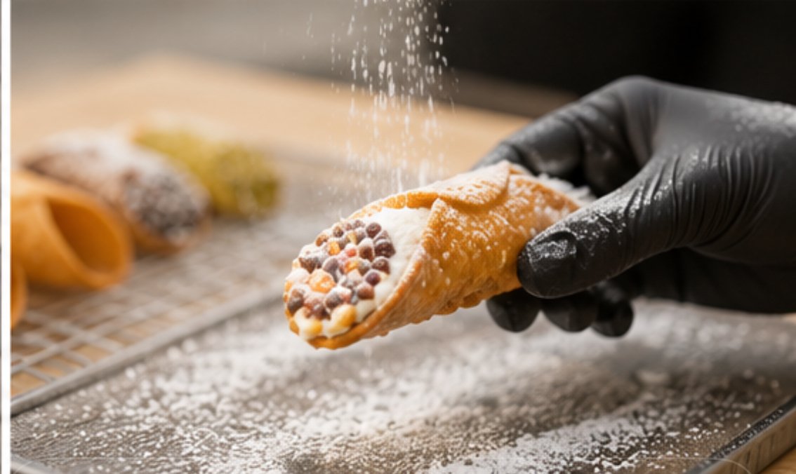Cannoli serving