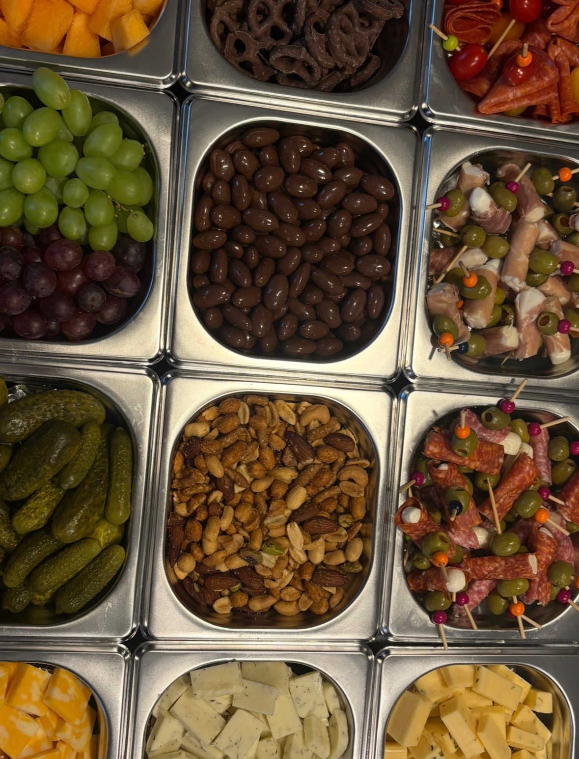 Charcuterie overhead selection