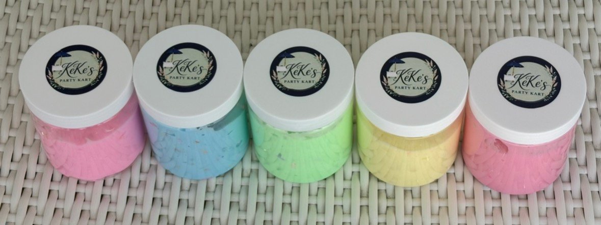 KeKe's branded slime jars
